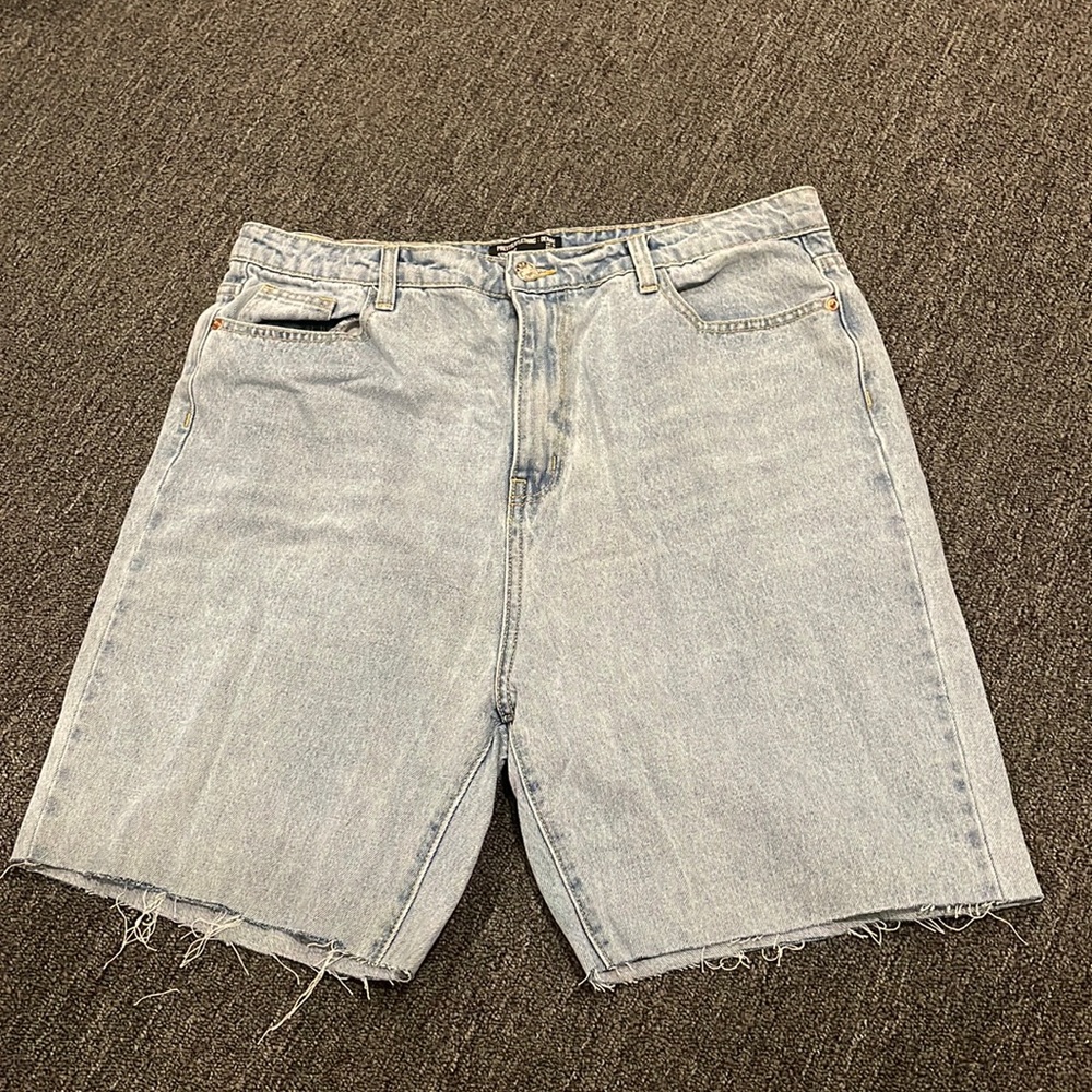 Pretty little thing denim dad shorts